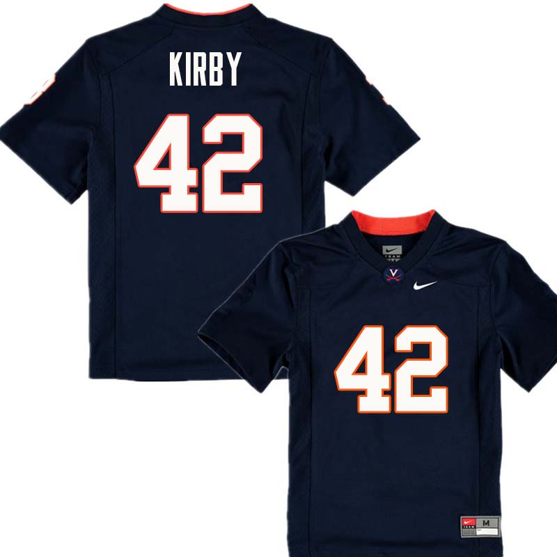 Men #42 Terry Kirby Virginia Cavaliers College Football Jerseys Sale-Navy